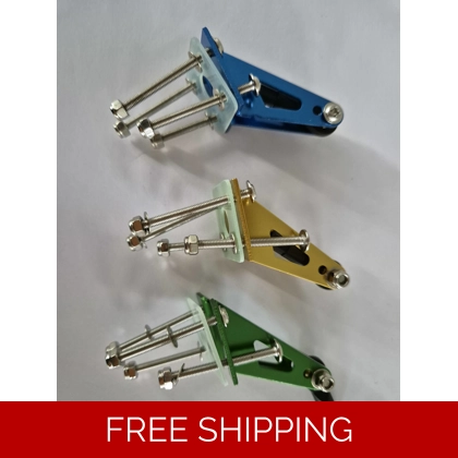 Twin anodised control horns